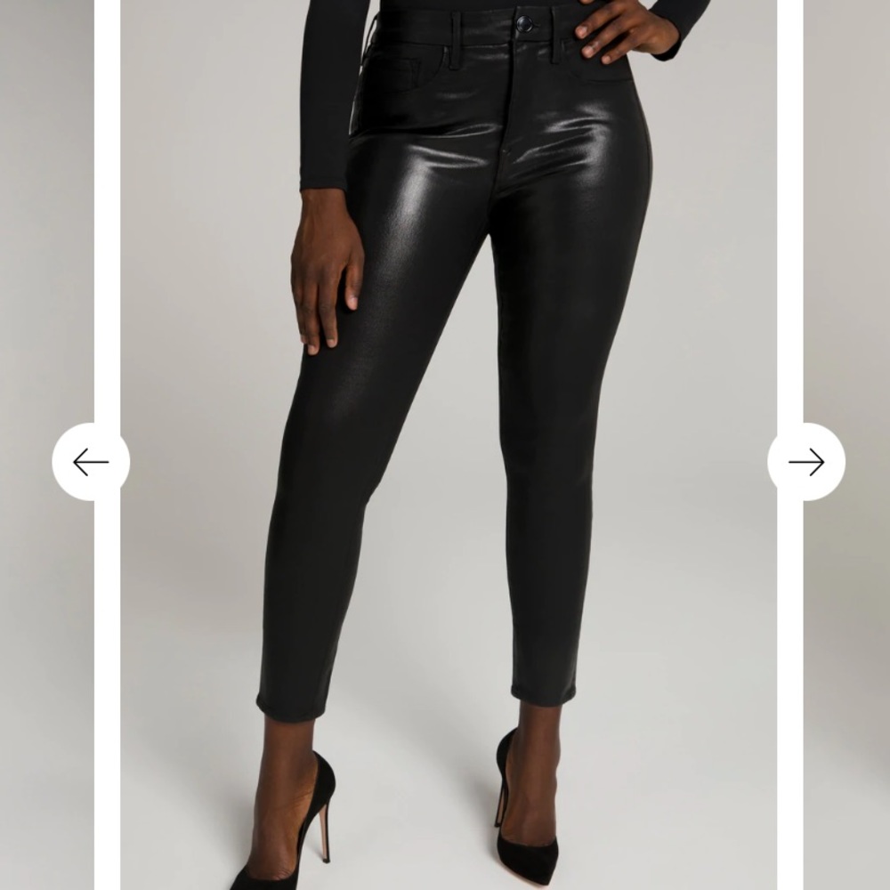 NWT Good American Good Legs Coated Jeans